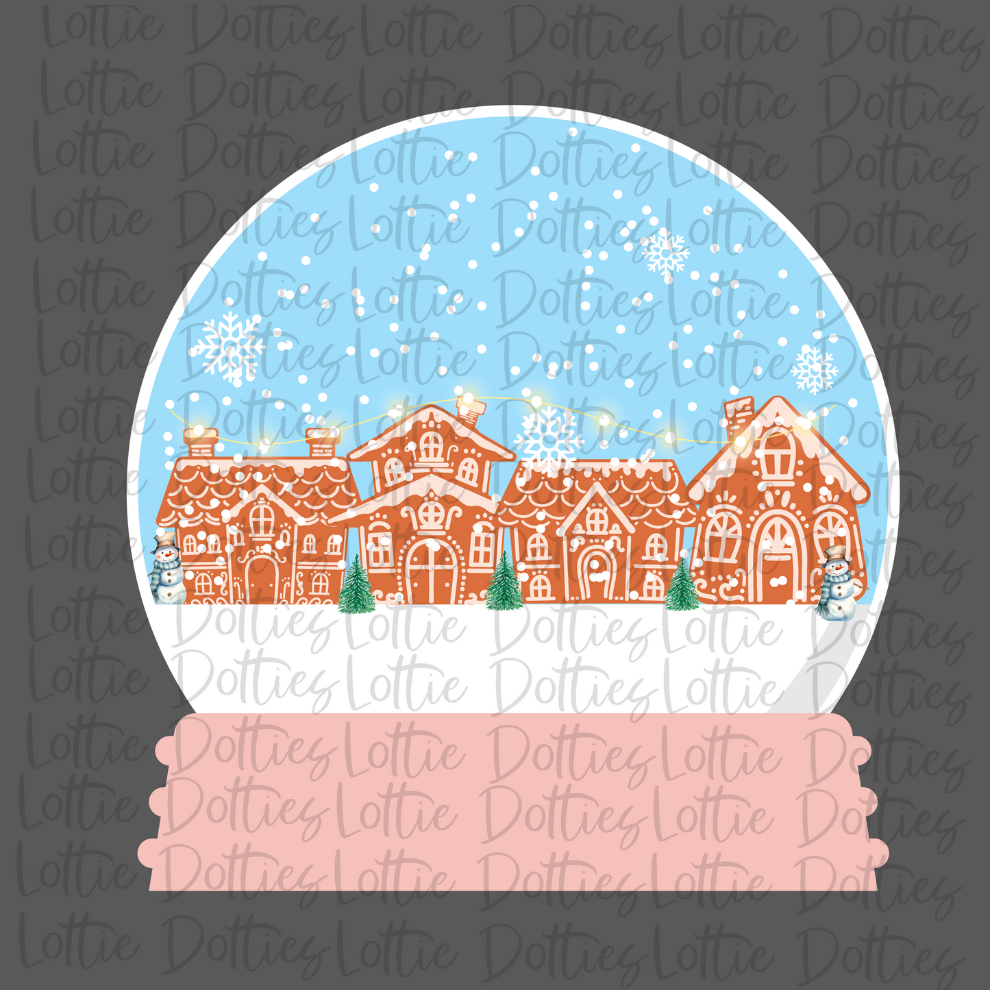 Christmas snow globe PNG- Snow Globe Sublimation- Digital Download - Gingerbread House