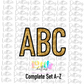 Vegas Gold Sequin Spirit - Alphabet Clipart - Instant Download  - Alpha Pack