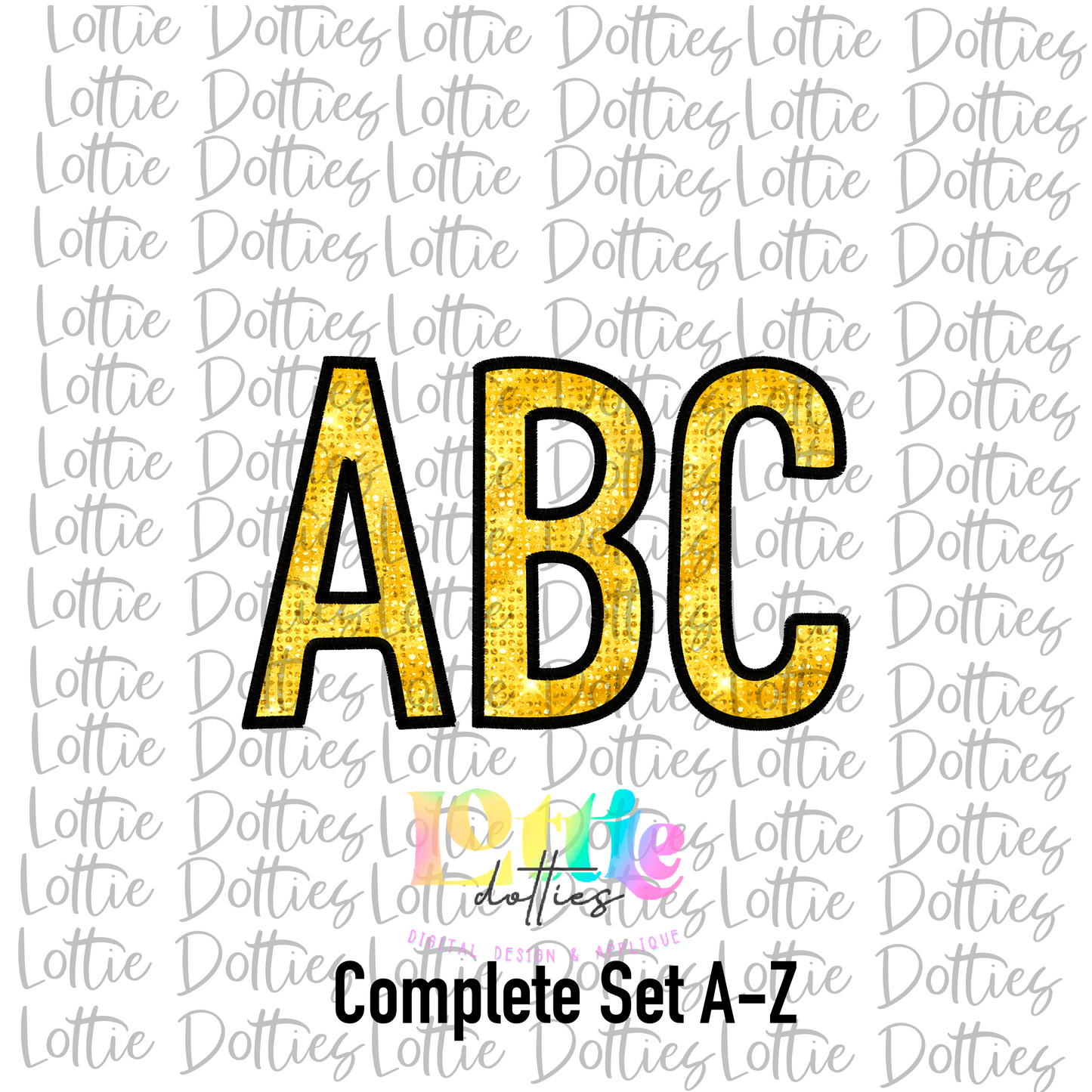 Gold Sequin Spirit - Alphabet Clipart - Instant Download  - Alpha Pack