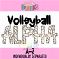 Volleyball Alphabet - Alpha Pack - Alphabet Clipart - Instant Download  - Alpha Pack