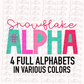 Snowflake  Alpha - Alphabet Clipart - Instant Download  - Alpha Pack