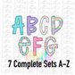 Candy Hearts Alpha- Alphabet Clipart - Instant Download  - Alpha Pack