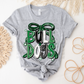 Bulldogs PNG - Green & Black Bow Design Sublimation design -   Digital Download