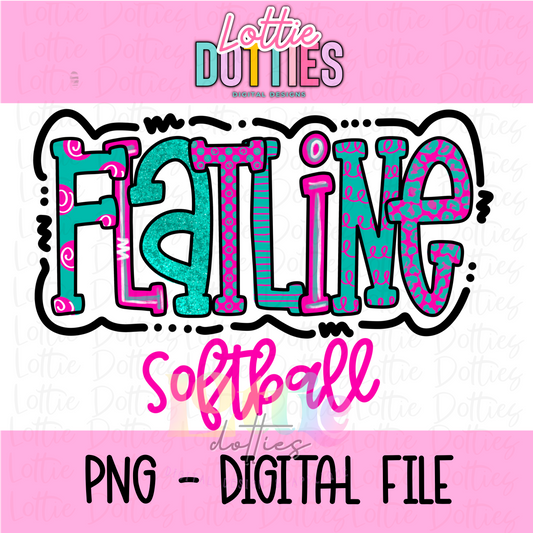 Flatline - PNG - Flatline softball - Sublimation - Digital Download