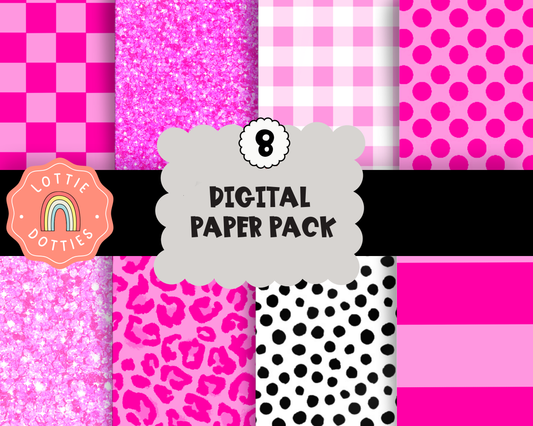 Pink Digital Paper PNG - Digital Paper Sublimation - Digital Download