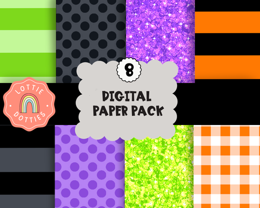 Halloween Digital Paper PNG - Digital Paper Sublimation - Digital Download
