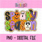 Spooky Season Dottie PNG - Dottie Sublimation - Digital Download