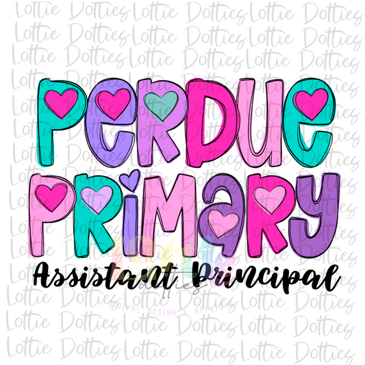 Perdue Primary Assistant Principal PNG - Perdue Primary Sublimation - Digital Download