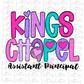 Kings Chapel Assistant Principal PNG - Kings Chapel Sublimation - Digital Download