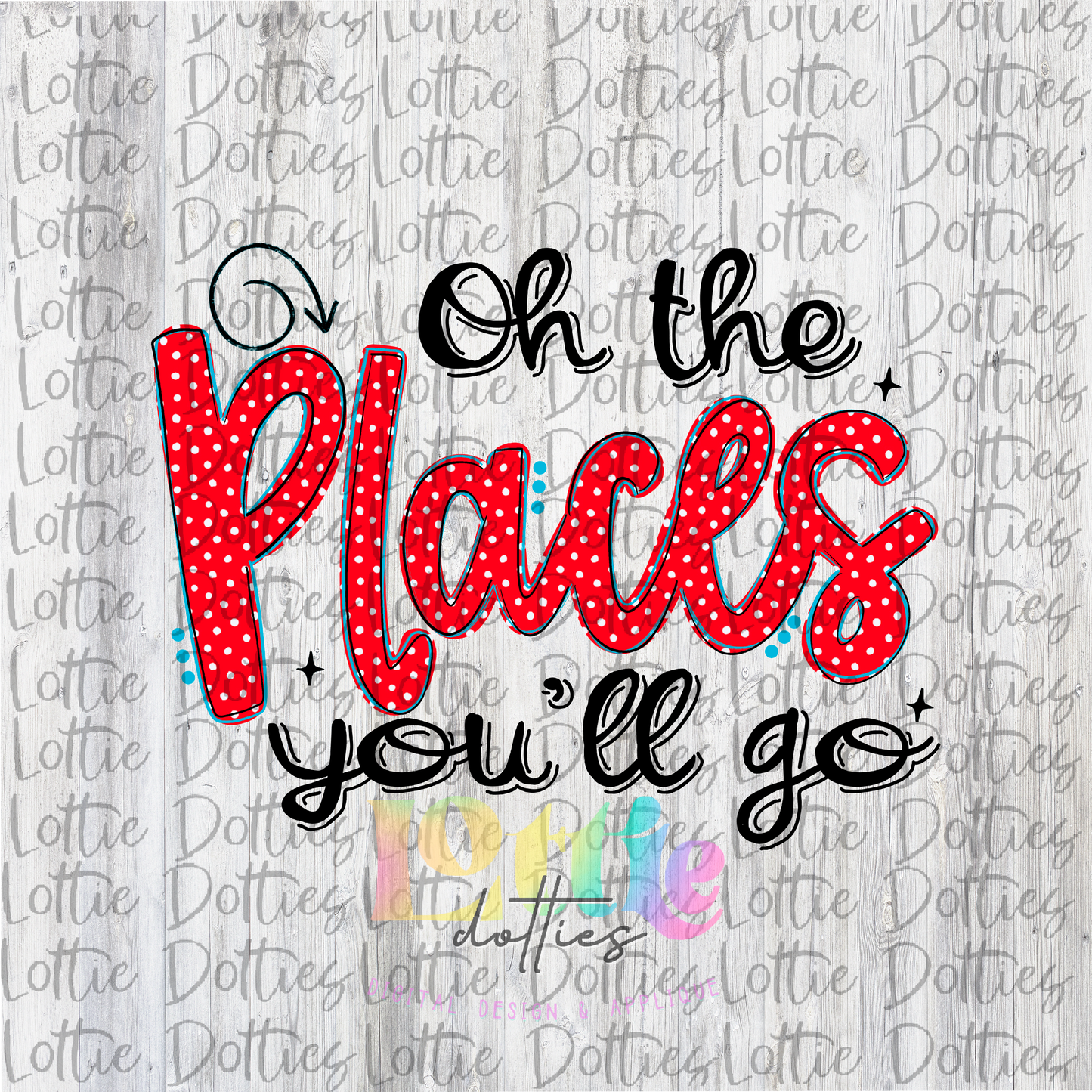 Oh the Places Red PNG - Digital Download - Read Across America