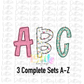 Fairytale Trio Alpha- Alphabet Clipart - Instant Download  - Alpha Pack