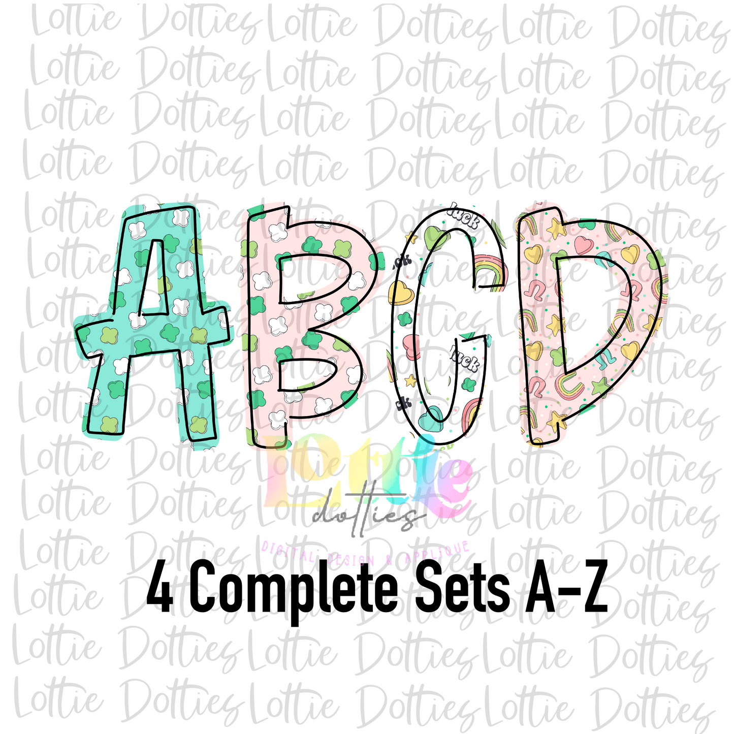 Lucky Alpha Pack - Alphabet Clipart - Instant Download  - Alpha Pack