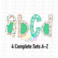 Lucky Faux Appliqué Alpha Pack - Alphabet Clipart - Instant Download  - Alpha Pack