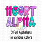 Heart Alpha Pop- Alphabet Clipart - Instant Download  - Alpha Pack