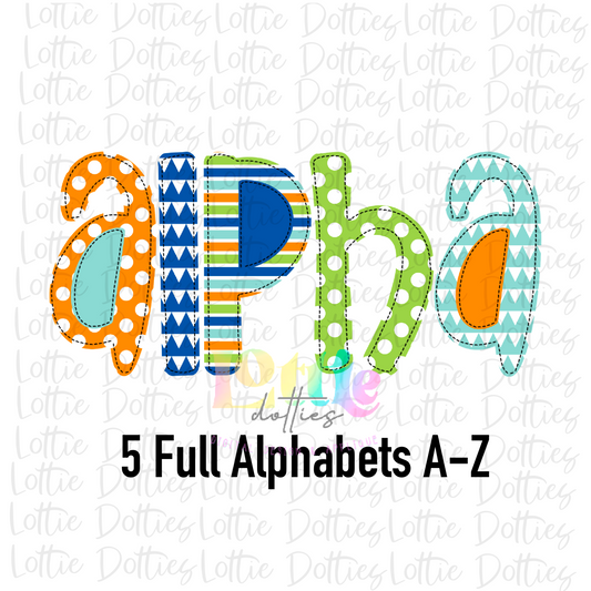 Boy Alpha Pack - Alphabet Clipart - Instant Download  - Alpha Pack