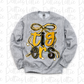 Tigers PNG - black & Gold Tiger Spirit - Sublimation - Digital Download - Tigers Bow Design - Coquette Mascot