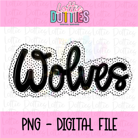 Wolves PNG - Instant Download - Digital Download -  Sublimation Design - Black and White