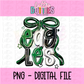 Eagles PNG - Eagles bow design - Digital Download - coquette design - Green and Black Eagles