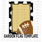 Football Garden Flag PNG - Flag Sublimation - Digital Download - Black and Vegas Gold