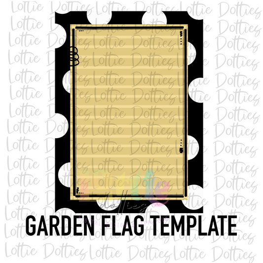 Garden Flag PNG - Flag Sublimation - Digital Download - Black and Vegas Gold