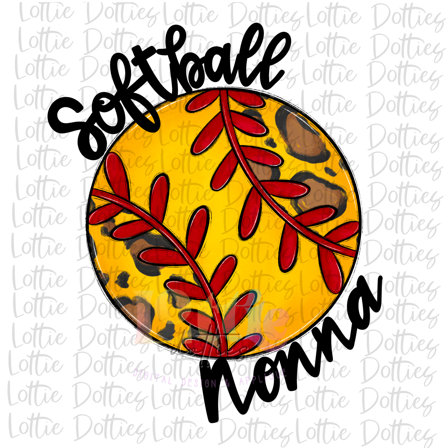 Softball Nonna Png - Softball Sublimation - Digital Download