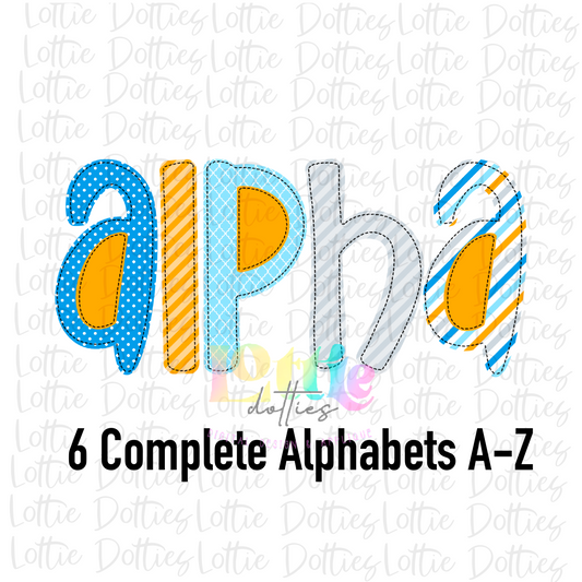 Boy Alpha Pack - Alphabet Clipart - Instant Download  - Alpha Pack