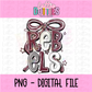 Rebels PNG - Rebels bow design - Digital Download - coquette mascot