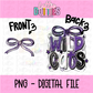 Wildcats PNG - Wildcats bow design - Digital Download- Purple Black and White