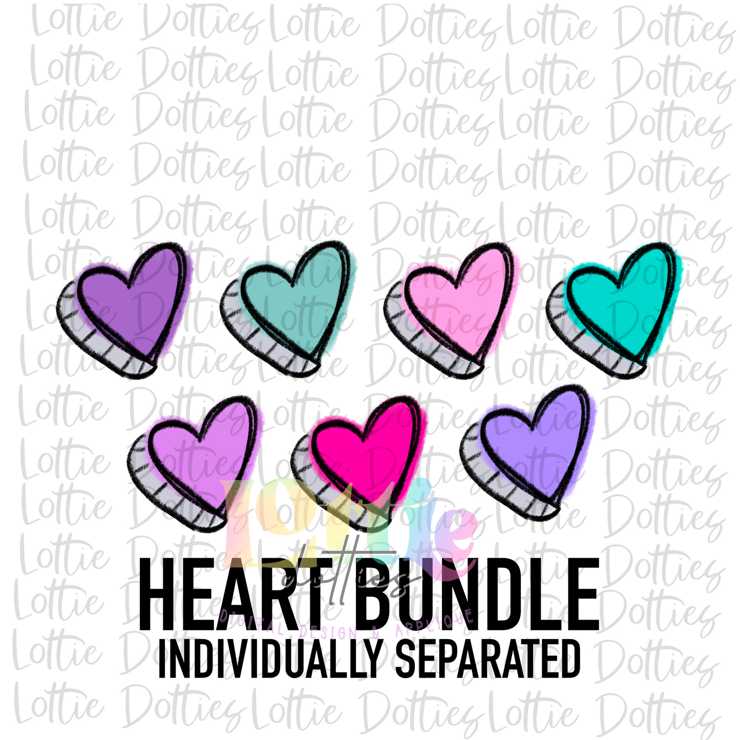 Heart Bundle - Heart Clipart - Instant Download - Made to Match