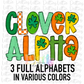 Clover alphabet - Saint Patricks day Alpha Pack - Alphabet Clipart - Instant Download