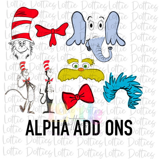 Read Across America Add on Pack - Alphabet Clipart - Instant Download  - Alpha Pack add ons