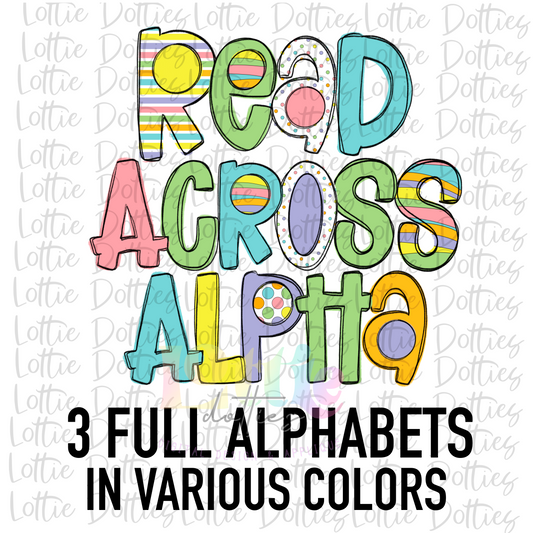 Colorful Read Across America Alphabet - Alpha Pack - Alphabet Clipart - Instant Download  - Alpha Pack