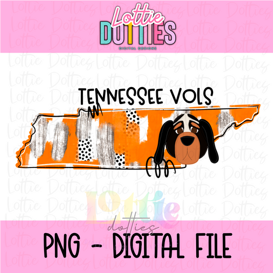 Tennessee Vols Png - Tennessee State Sublimation Design - School Spirit Design - Digital Download