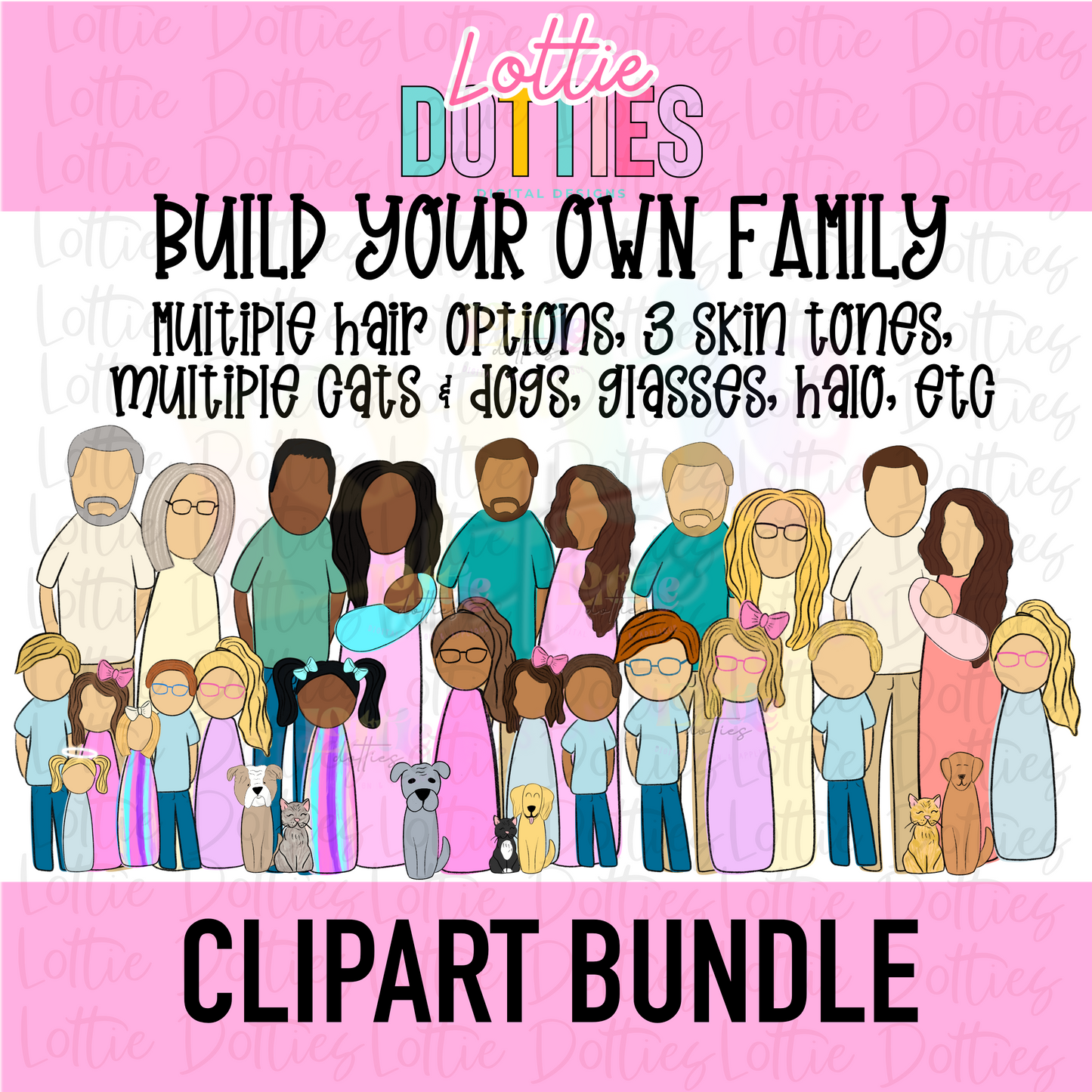 Family Clipart Pack - Build your own family clipart set