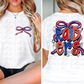 Raiders PNG - Raiders Red and Royal Blue bow design - Digital Download - coquette design