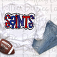 Saints PNG -  Saints Sublimation Design - Digital Download - Red and Royal