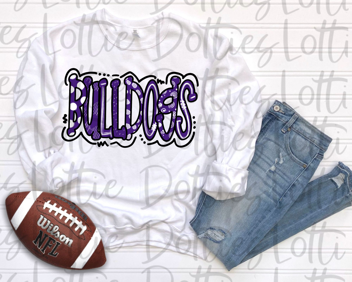 Bulldogs PNG - Bulldogs Sublimation Design - Digital Download- Purple and White