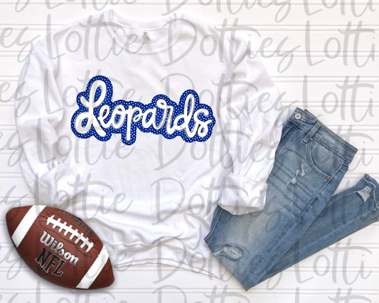 Leopards PNG - Leopards Sublimation - Digital Download - Royal and White