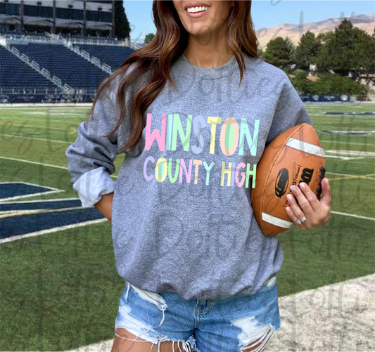 Winston County High PNG - Winston County High - Digital Download - Pastel