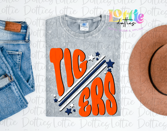 Tigers PNG - Tigers Sublimation Design - Digital Download -Orange and Navy