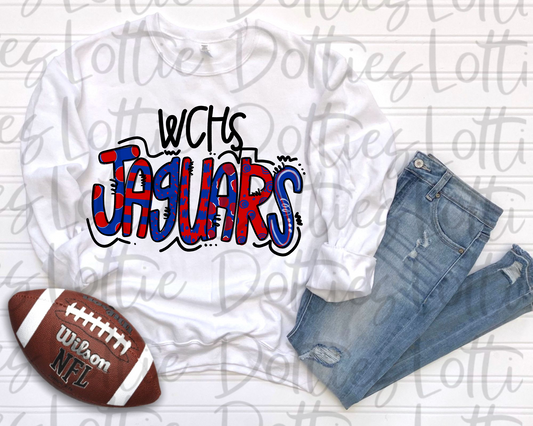 WCHS Jaguars  PNG -  Jaguars sublimation design - Digital Download - Royal and Red
