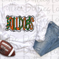 Bulldogs PNG - Bulldogs Sublimation - Digital Download - Green and Orange