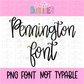 Pennington Font - Handwritten Font- PNG font