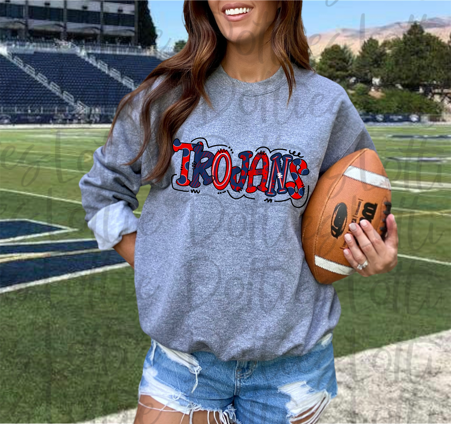 Trojans PNG - Trojans sublimation design - Digital Download - Navy and Red