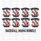 Baseball Mama Bundle Design PNG - Baseball - Digital Download