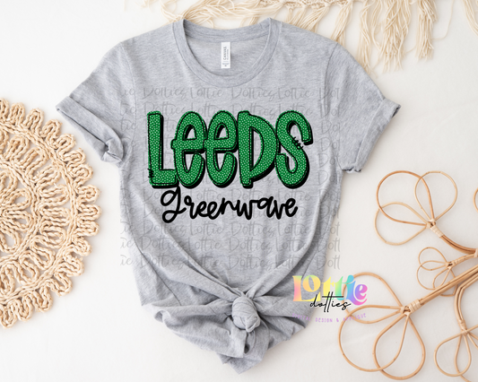 Leeds PNG - Leeds Sublimation - Digital Download - Green and Black