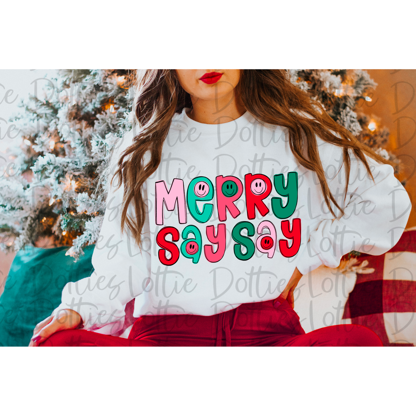 Merry  Say Say Png - Christmas Sublimation Design- Digital Download