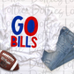 Go Bills PNG - Bills Sublimation - Digital Download - Royal and Red