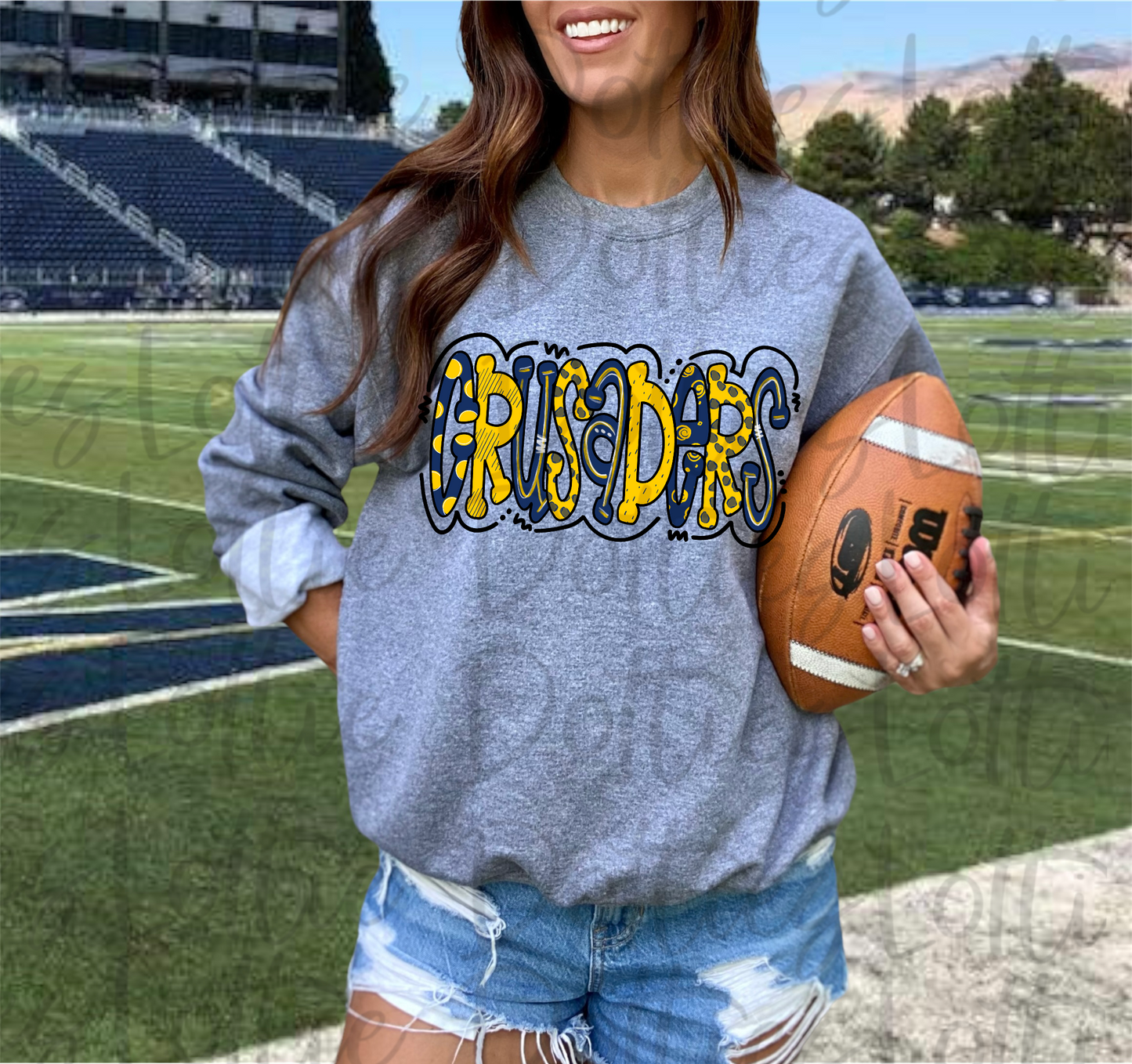 Crusaders PNG -Crusaders Sublimation design - Digital Download - Navy and Yellow