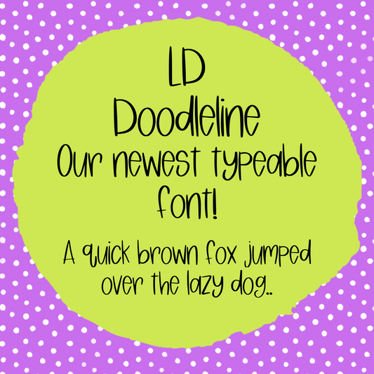 Doodleline Font - Handwritten Font- true type font - otf and ttf - typeable font